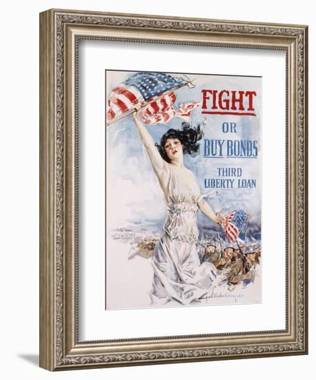 Fight or Buy Bonds-Howard Chandler Christy-Framed Giclee Print