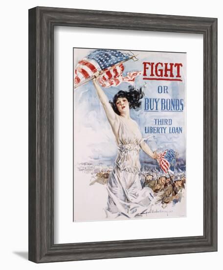 Fight or Buy Bonds-Howard Chandler Christy-Framed Giclee Print