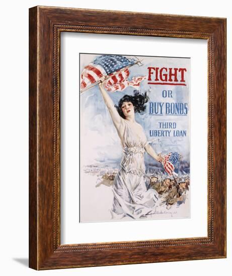 Fight or Buy Bonds-Howard Chandler Christy-Framed Giclee Print