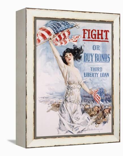 Fight or Buy Bonds-Howard Chandler Christy-Framed Premier Image Canvas