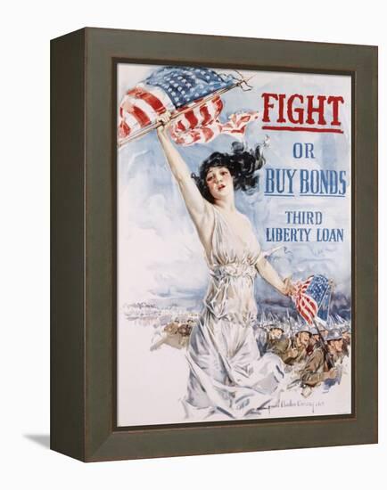 Fight or Buy Bonds-Howard Chandler Christy-Framed Premier Image Canvas