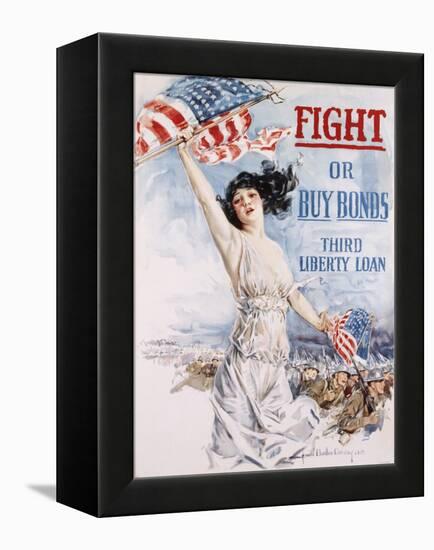 Fight or Buy Bonds-Howard Chandler Christy-Framed Premier Image Canvas