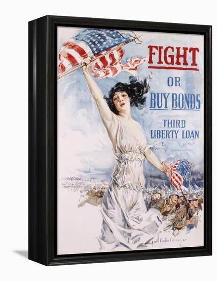 Fight or Buy Bonds-Howard Chandler Christy-Framed Premier Image Canvas