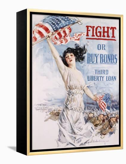 Fight or Buy Bonds-Howard Chandler Christy-Framed Premier Image Canvas