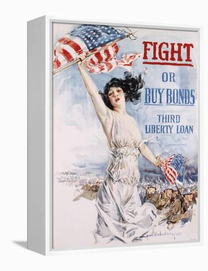 Fight or Buy Bonds-Howard Chandler Christy-Framed Premier Image Canvas