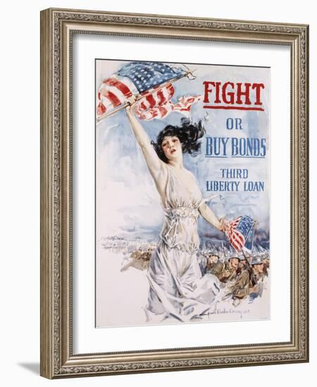 Fight or Buy Bonds-Howard Chandler Christy-Framed Giclee Print