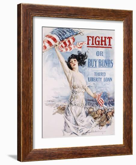 Fight or Buy Bonds-Howard Chandler Christy-Framed Giclee Print