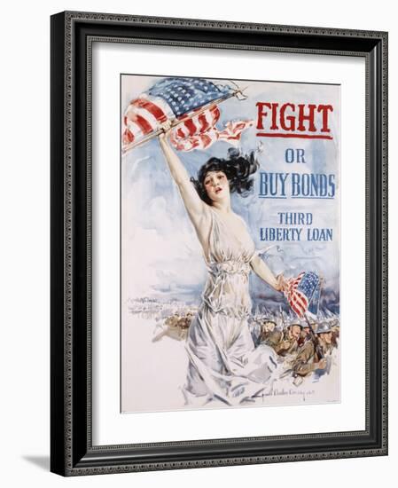 Fight or Buy Bonds-Howard Chandler Christy-Framed Giclee Print