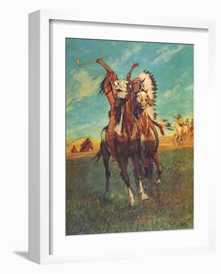 Fight to the Finish-Charles Shreyvogel-Framed Art Print