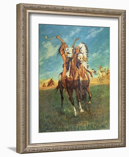 Fight to the Finish-Charles Schreyvogel-Framed Giclee Print