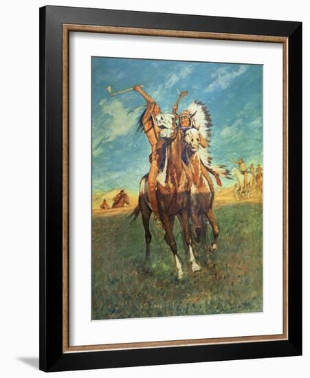 Fight to the Finish-Charles Schreyvogel-Framed Giclee Print