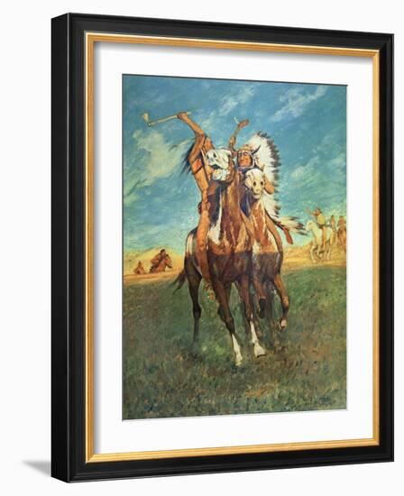 Fight to the Finish-Charles Schreyvogel-Framed Giclee Print