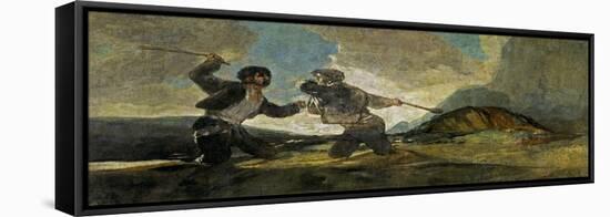 Fight with Cudgels-Francisco de Goya-Framed Premier Image Canvas