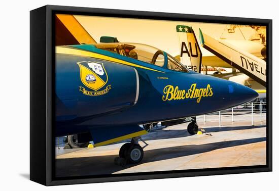 Fighter - Blue Angels - Aircraft carrier - pier - Manhattan - New York - United States-Philippe Hugonnard-Framed Premier Image Canvas