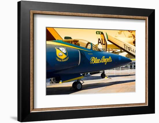 Fighter - Blue Angels - Aircraft carrier - pier - Manhattan - New York - United States-Philippe Hugonnard-Framed Photographic Print