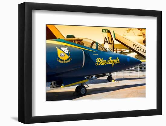 Fighter - Blue Angels - Aircraft carrier - pier - Manhattan - New York - United States-Philippe Hugonnard-Framed Photographic Print