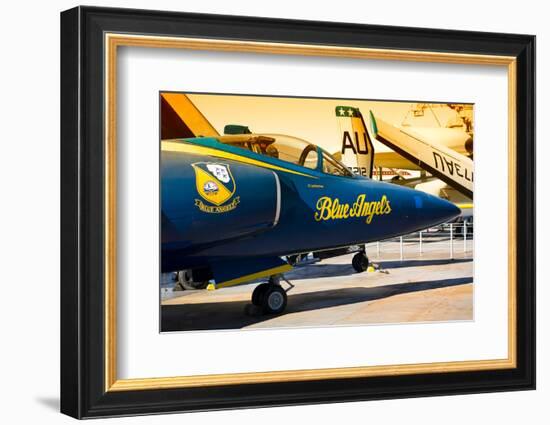 Fighter - Blue Angels - Aircraft carrier - pier - Manhattan - New York - United States-Philippe Hugonnard-Framed Photographic Print