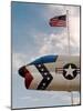 Fighter Jet and Flag along US Highway 50, Fallon, Nevada, USA-Scott T. Smith-Mounted Photographic Print