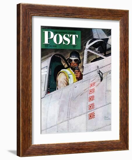 "Fighter Pilot," Saturday Evening Post Cover, May 22, 1943-Mead Schaeffer-Framed Giclee Print