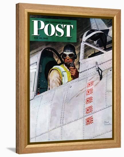 "Fighter Pilot," Saturday Evening Post Cover, May 22, 1943-Mead Schaeffer-Framed Premier Image Canvas