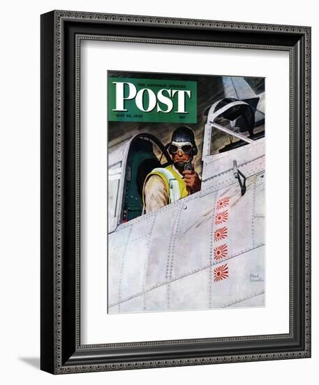 "Fighter Pilot," Saturday Evening Post Cover, May 22, 1943-Mead Schaeffer-Framed Giclee Print