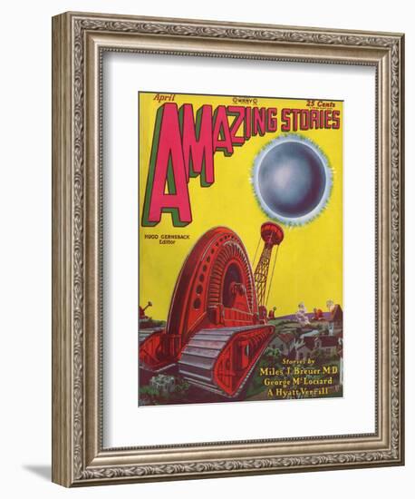 Fighting a Vortex-Frank R Paul-Framed Art Print