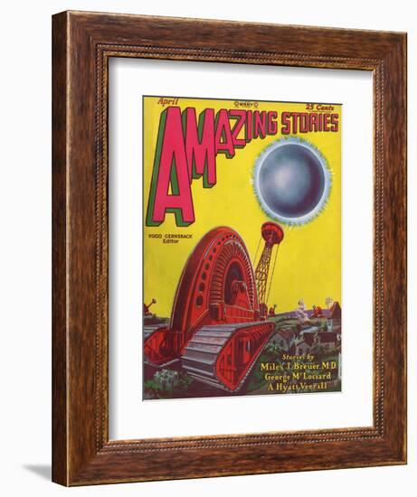 Fighting a Vortex-Frank R Paul-Framed Art Print