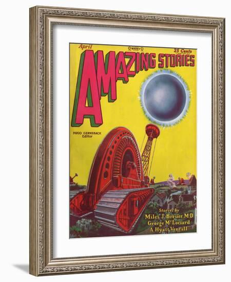 Fighting a Vortex-Frank R Paul-Framed Art Print