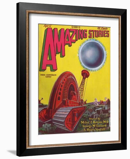 Fighting a Vortex-Frank R Paul-Framed Art Print