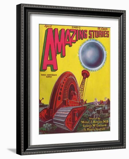 Fighting a Vortex-Frank R Paul-Framed Art Print