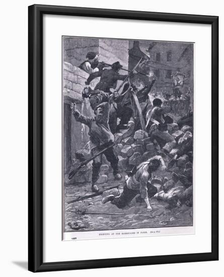 Fighting at the Barricade Ad 1847-Gordon Frederick Browne-Framed Giclee Print