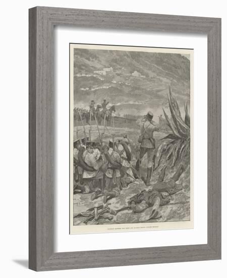 Fighting Between the Riffs and Spanish Troops Outside Melilla-Richard Caton Woodville II-Framed Giclee Print