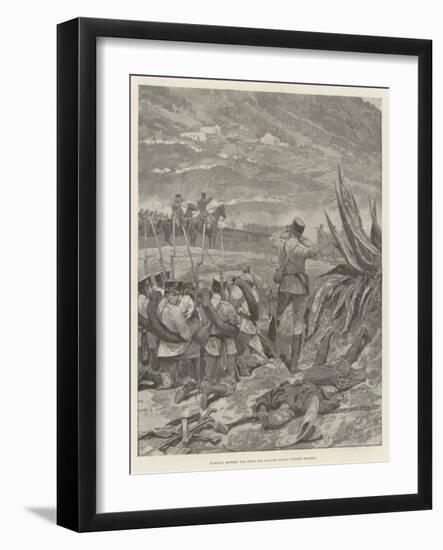 Fighting Between the Riffs and Spanish Troops Outside Melilla-Richard Caton Woodville II-Framed Giclee Print