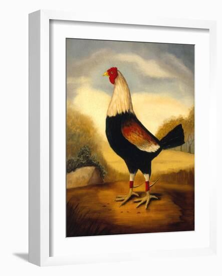 Fighting Cocks 1, Alexandra Churchill-Porter Design-Framed Giclee Print