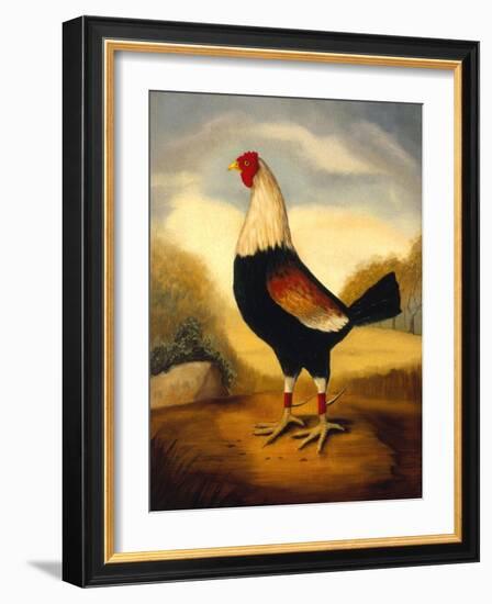 Fighting Cocks 1, Alexandra Churchill-Porter Design-Framed Giclee Print