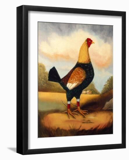 Fighting Cocks 2, Alexandra Churchill-Porter Design-Framed Giclee Print