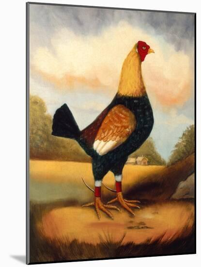 Fighting Cocks 2, Alexandra Churchill-Porter Design-Mounted Giclee Print