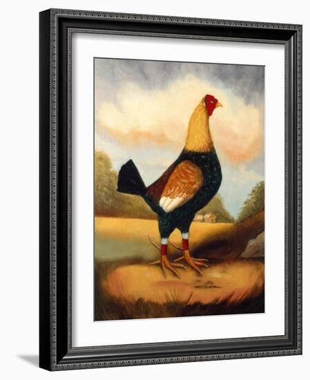 Fighting Cocks 2, Alexandra Churchill-Porter Design-Framed Giclee Print
