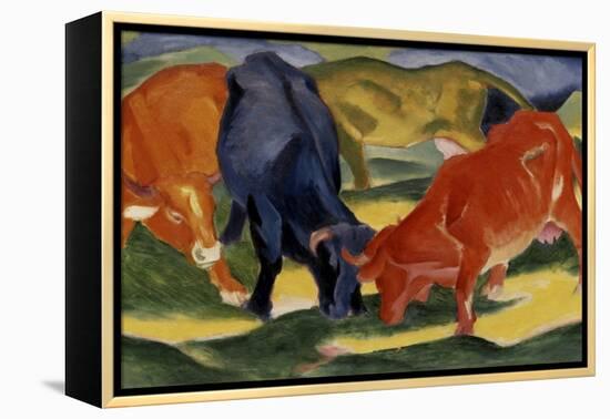 Fighting Cows-Franz Marc-Framed Premier Image Canvas