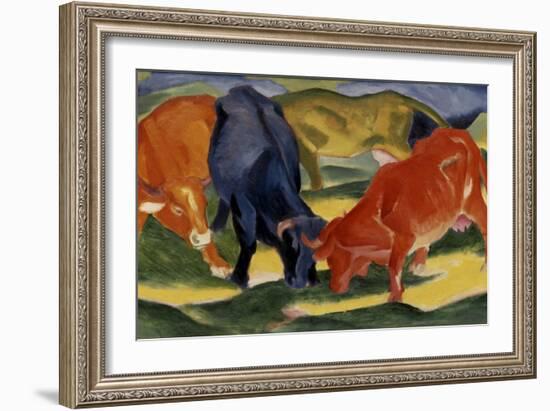 Fighting Cows-Franz Marc-Framed Giclee Print