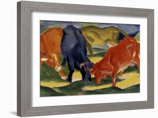 Fighting Cows-Franz Marc-Framed Giclee Print