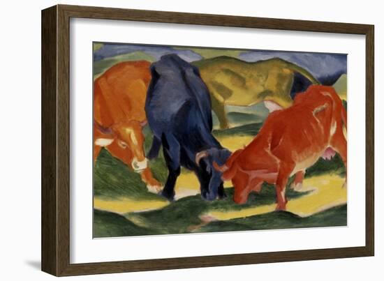 Fighting Cows-Franz Marc-Framed Giclee Print