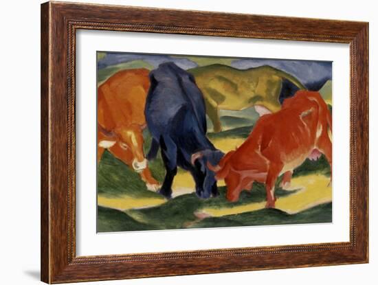 Fighting Cows-Franz Marc-Framed Giclee Print