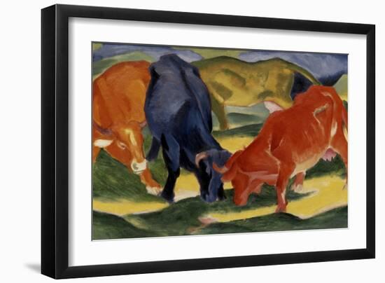 Fighting Cows-Franz Marc-Framed Giclee Print