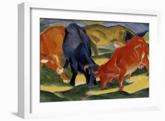 Fighting Cows-Franz Marc-Framed Giclee Print