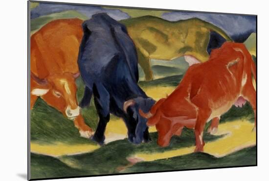 Fighting Cows-Franz Marc-Mounted Giclee Print