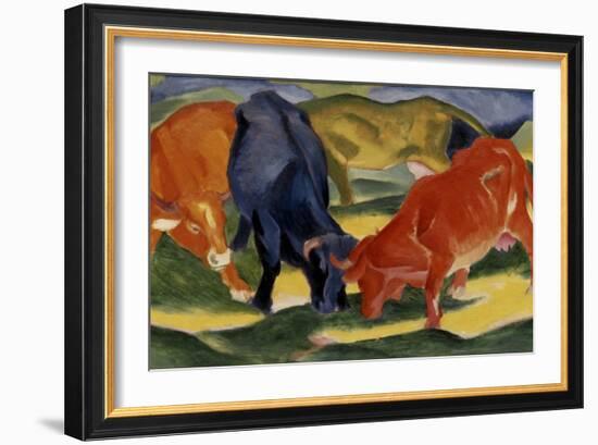 Fighting Cows-Franz Marc-Framed Giclee Print