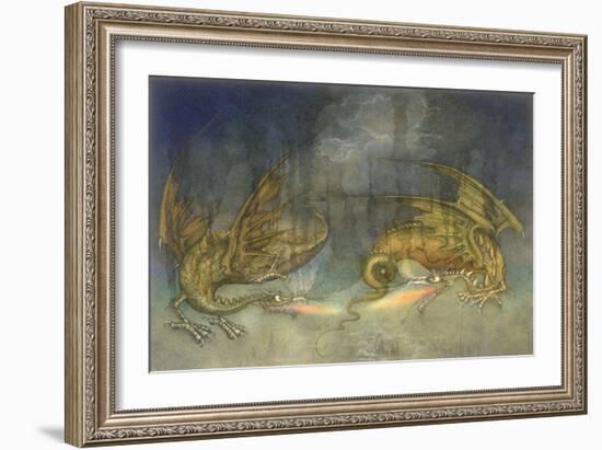 Fighting Dragons, 1979-Wayne Anderson-Framed Giclee Print