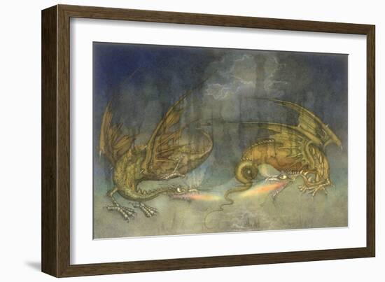 Fighting Dragons, 1979-Wayne Anderson-Framed Giclee Print