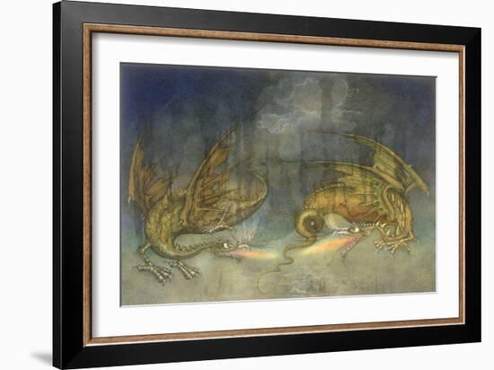 Fighting Dragons, 1979-Wayne Anderson-Framed Giclee Print